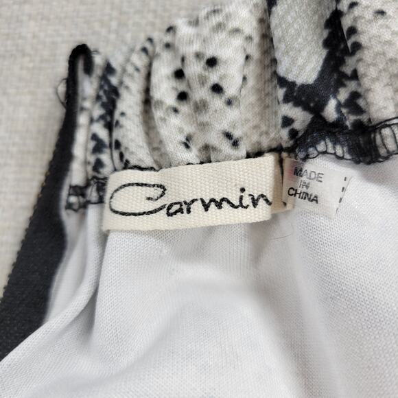 Carmin Womens Corset Dress Size M Gray Ivory Snakeskin Strapless Sweetheart Neck - Picture 5 of 13